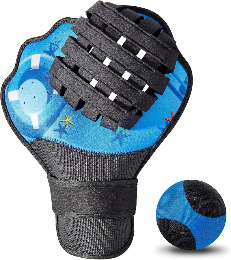 Strdfeve 1 PCS Water Ball&Glove Set,Water Bouncing Ball Catch Mitt,Pool Baseball Catching Mitt for Beach Games,Play Catch Skip Ball&Glove - Image 1